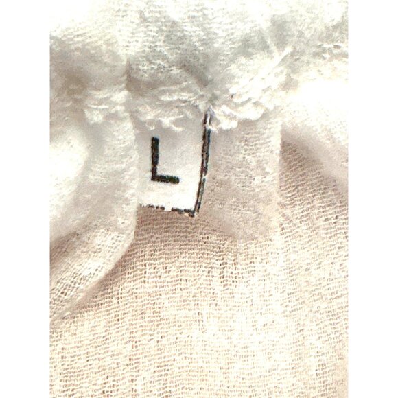 Handmade Off Shoulder White Cotton Blouse Floral Embroidery Back Lace Trim Large - Picture 7 of 7